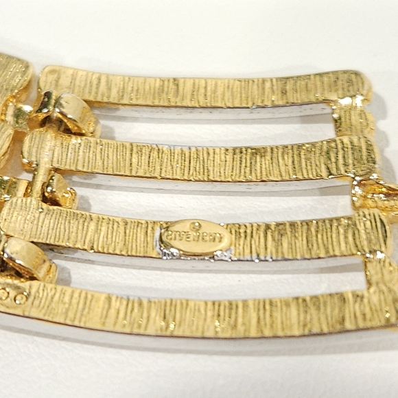 Vintage Givenchy Gold & Silver Two Tone Collar Necklace 14-inch - Picture 15 of 16
